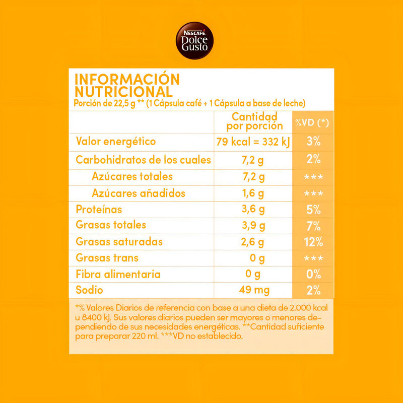 Café Latte Macchiato En Cápsula Nescafé Dolce Gusto Cápsulas