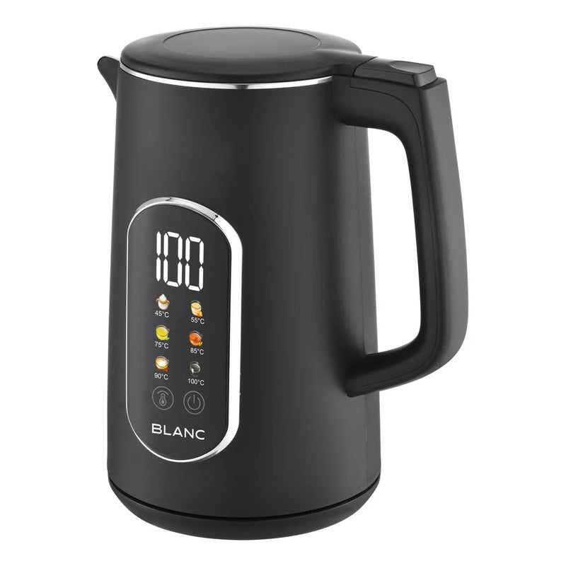 Pava Eléctrica Blanc Pantalla Digital Táctil 1.7l Bpdn17 Negro