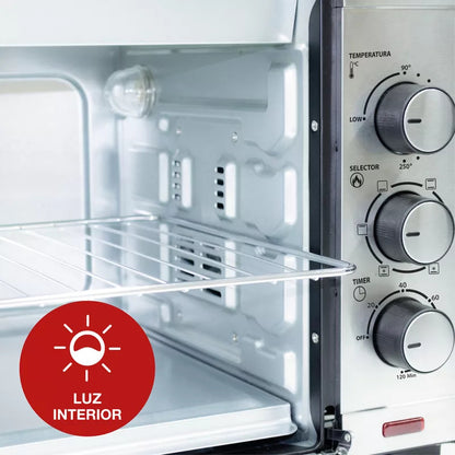 Horno Eléctrico De Mesa Peabody 54 Litros Pe-he55s Convección Color Silver