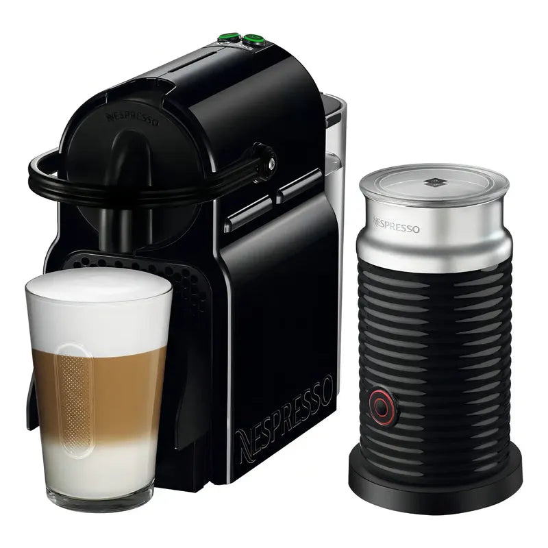 Cafetera Nespresso Inissia Automática Negra Con Espumador Ae Negro