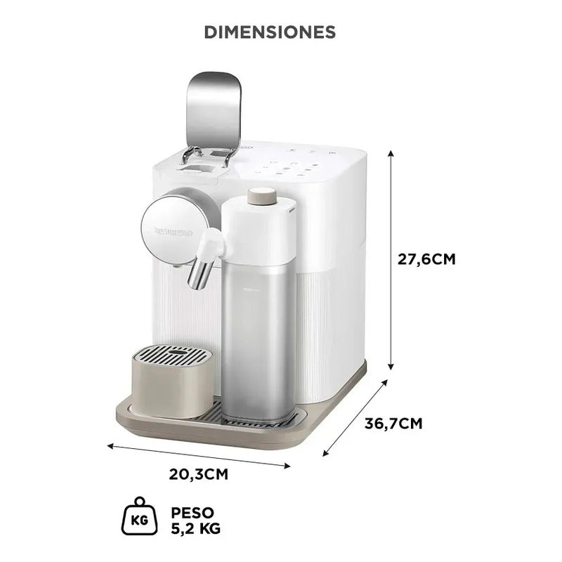 Cafetera Nespresso Gran Lattissima Automática Blanca Para Cápsulas Monodosis Blanco