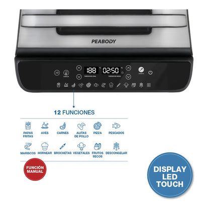 Freidora De Aire Peabody Pe-afg03n 7l Negra 1.8kw Color Negro