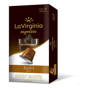 Cápsulas De Café Sutil N°5 La Virginia 10 u