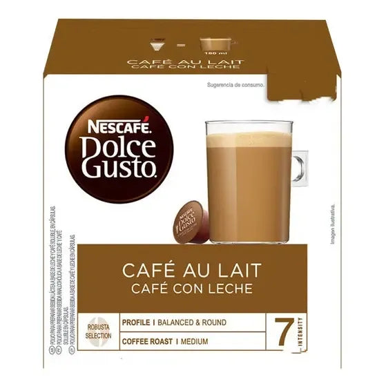 Caja 10 Capsulas Dolce Gusto Au Lait Nescafe