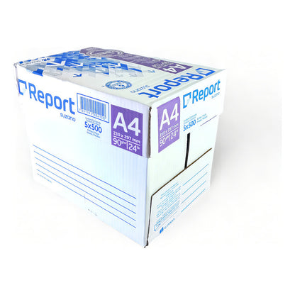 Resma Report A4 90gr Multifuncion Caja X 5 Unidades Blanco
