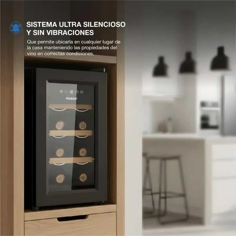 Cava De Vinos Termoeléctrica Peabody Pe-cvt08n 8 Botellas