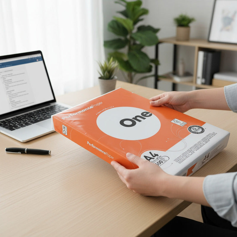 Resmas One A4 75g Caja X5 Papel Blanco Blanco