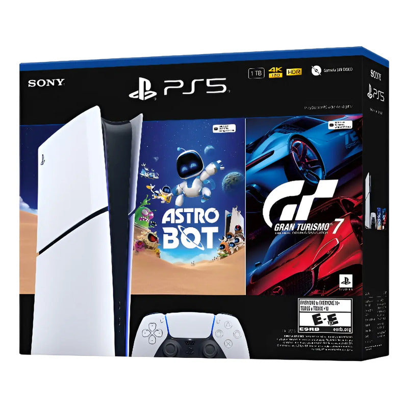 Consola Playstation 5 Slim Digital + Juegos Astro Bot Y Gt7 Cfi-2015 Sony Blanco