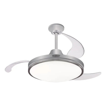 Ventilador De Techo Peabody Pe-vtrdc425s 42 Retráctil Cantidad De Aspas 3 Estructura Silver Aspas Silver Diámetro 1.067 M Frecuencia Wats Material De Las Aspas Acrílico Plateado