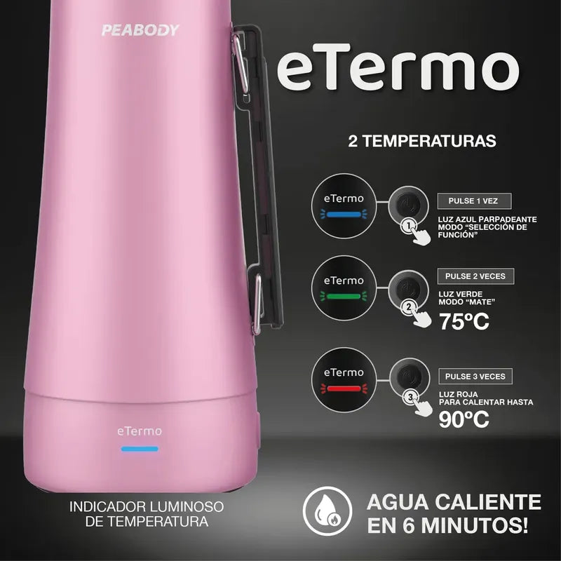 Termo Eléctrico Peabody Etermo Pe-et1001p 1 Litro Rosa