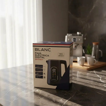 Pava Eléctrica Blanc Pantalla Digital Táctil 1.7l Bpdn17 Negro