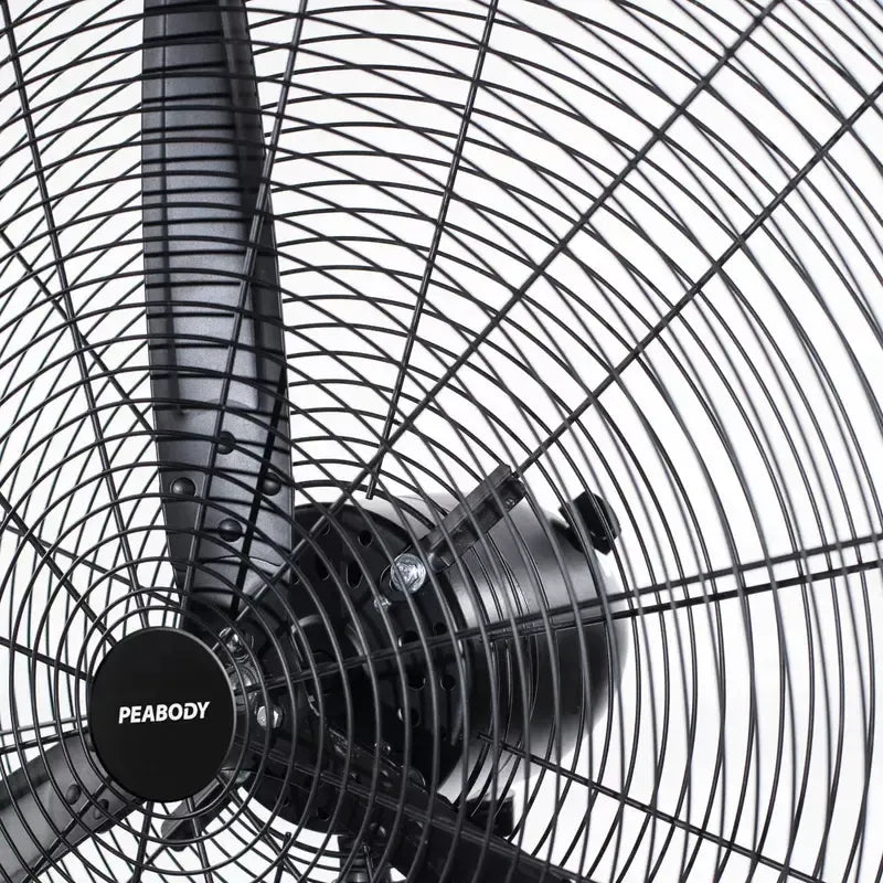 Ventilador De Pared Y De Pie Peabody Pe-vi260m Con Palas De Aluminio 66.04 Cm Negro 3