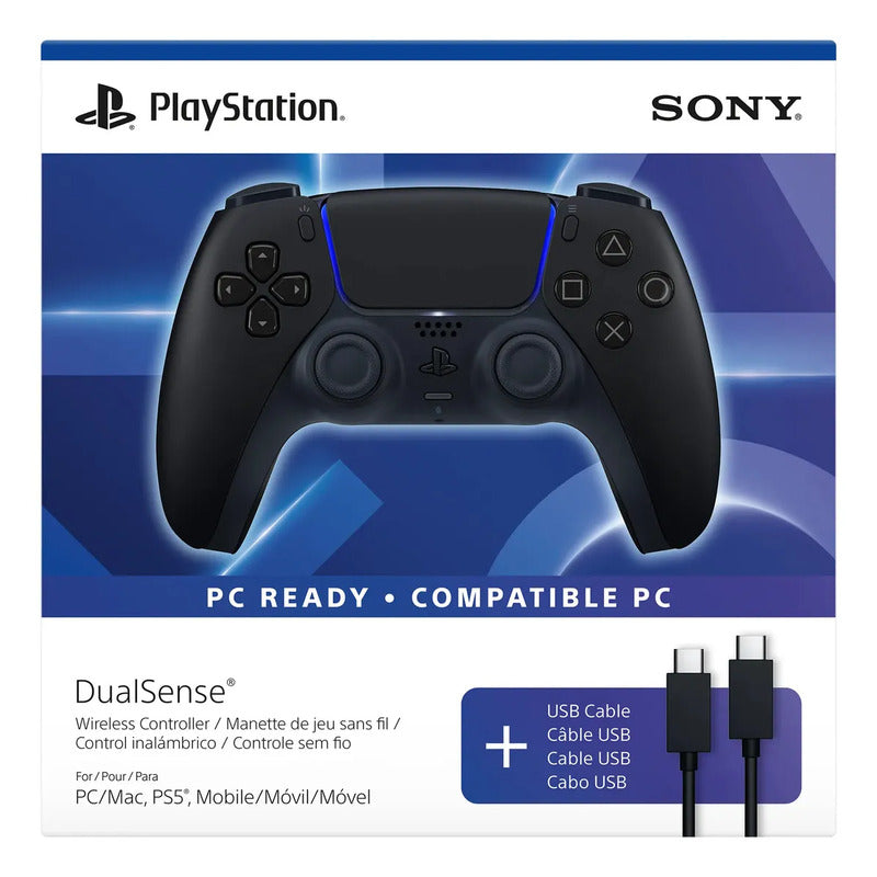 Sony Playstation Dualsense Joystick Inalámbrico Black Ps5 - Pc Ready Negro