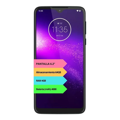Motorola One Macro 64 Gb Space Blue 4 Gb Ram - Excelente (Reacondicionado)