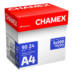 Resma Chamex Premium A4 90 Gr Caja X5 Papel Alta Calidad Blanco