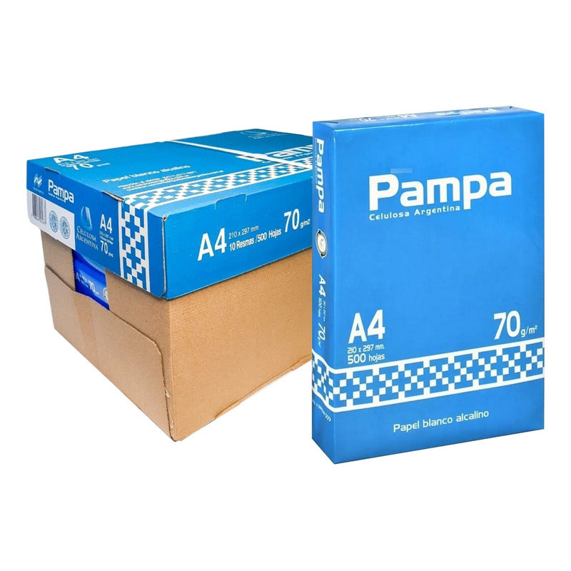 Resma Pampa A4 70 G Papel Blanco 500 Hojas