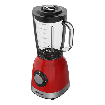 Licuadora Peabody Pe-ln810r Roja 2 Velocidades Jarra De Vidrio 1.75 Litros Rojo