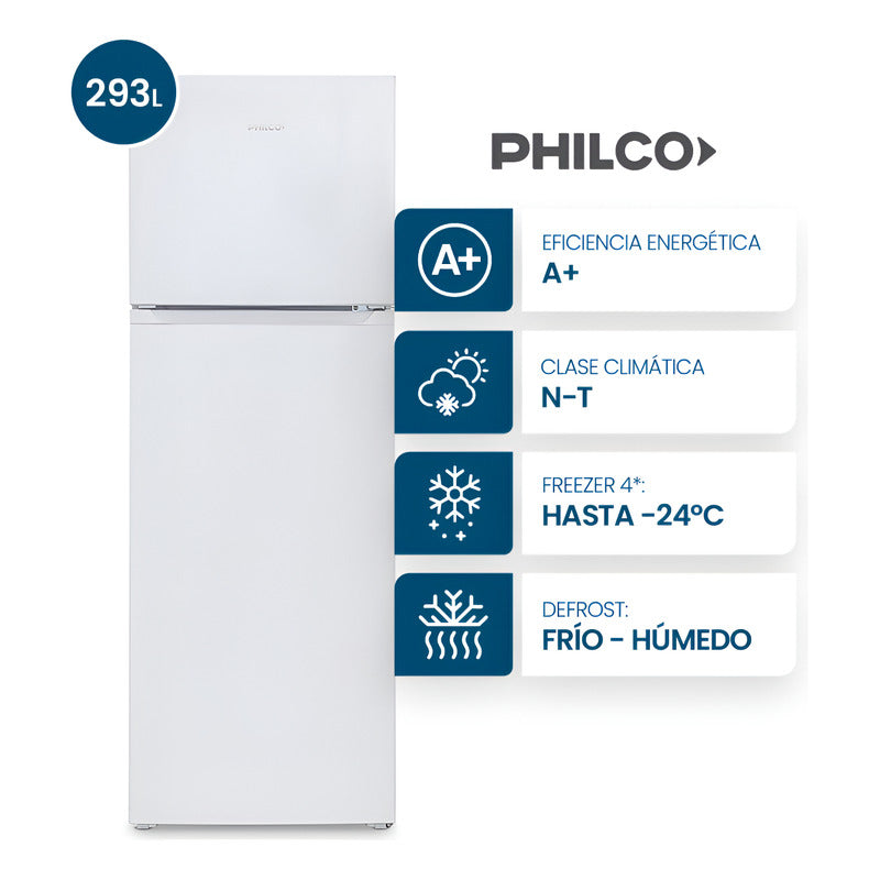 Heladera Philco Top Mount Cíclica 320l Blanca - Phct320b
