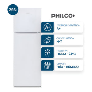 Heladera Philco Top Mount Cíclica 320l Blanca - Phct320b