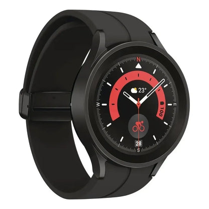 Samsung Galaxy Watch 5 Bt Pro Sm-r920 45mm Bluetooth Wifi Gps Black Titanium Malla Silicona 20mm - Excelente (Reacondicionado) Titanio Negro