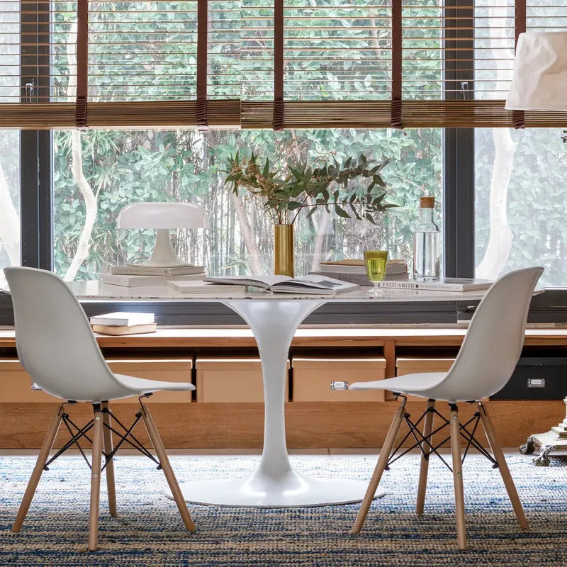 Combo X4 Silla Eames De Comedor Interior Nordica Gardenlife Color Blanco