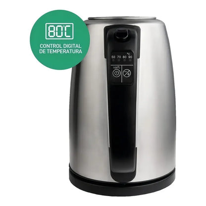 Pava Jarra Electrica Peabody Digital Acero 1,7lts Pe-dk1850 Plateado