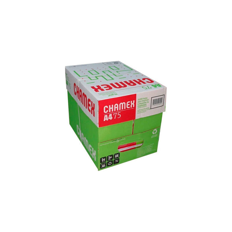 Resma Chamex Premium A4 75 Gr Caja X5 Papel Alta Calidad Color Blanco