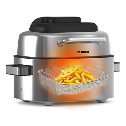 Freidora De Aire Peabody Con Grill 6 Litros 1600 Watts Pe-afg01ix Color Plateado