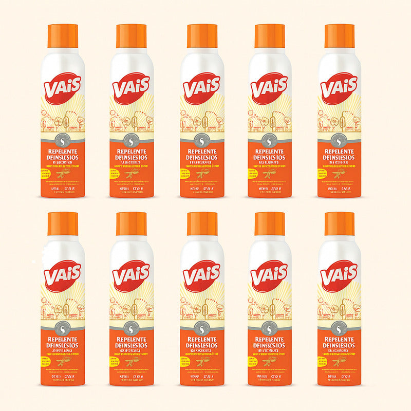 Repelente Para Mosquitos Vais En Aerosol 140ml Pack X 12