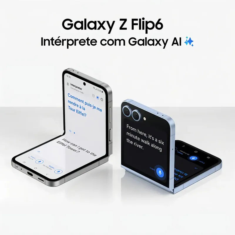 Teléfono Celular Samsung Galaxy Z Flip6 5g, 512 Gb, 12 Gb De Ram, Pantalla 6.7, Cámara. Dual+ Selfie De 50 Megapíxeles, Galaxy Air Blue - Excelente (Reacondicionado)
