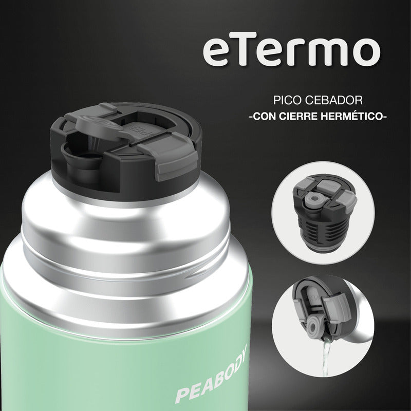 Termo Electrico Peabody Et1001v E-termo 1l Mate Bombilla P2 Color Verde
