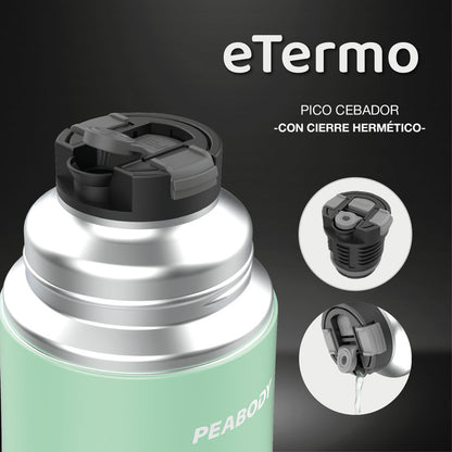 Termo Electrico Peabody Et1001v E-termo 1l Mate Bombilla P2 Color Verde