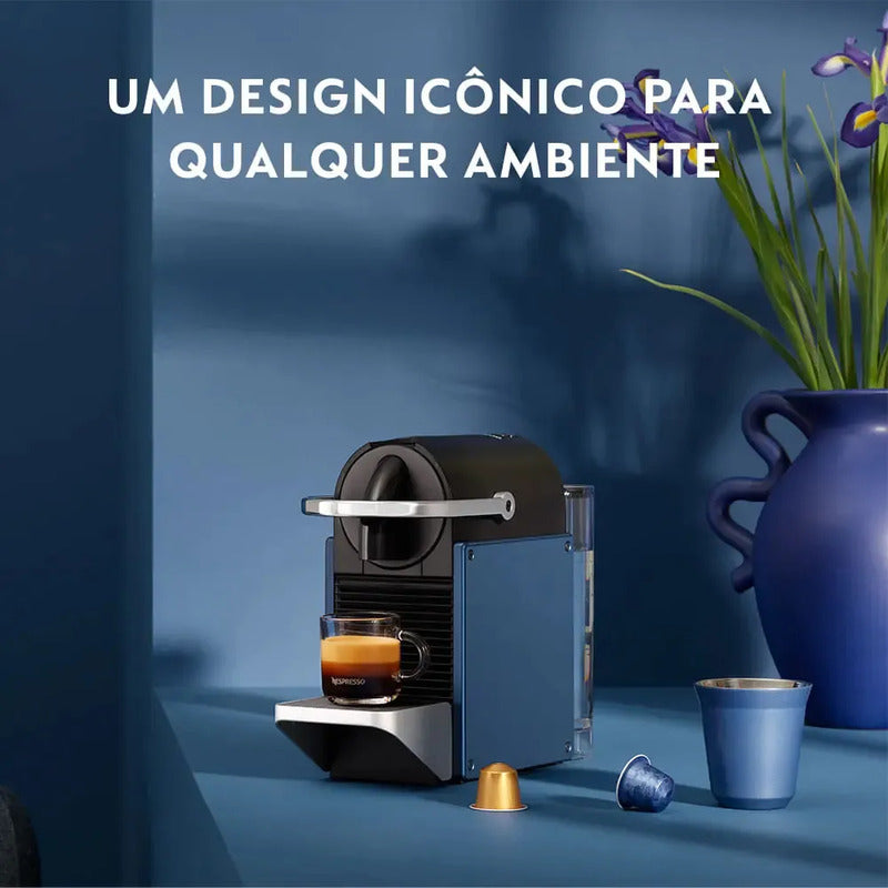 Cafetera Nespresso Pixie Redesign Azul Y Negra Para Café En Color Azul Y Negro