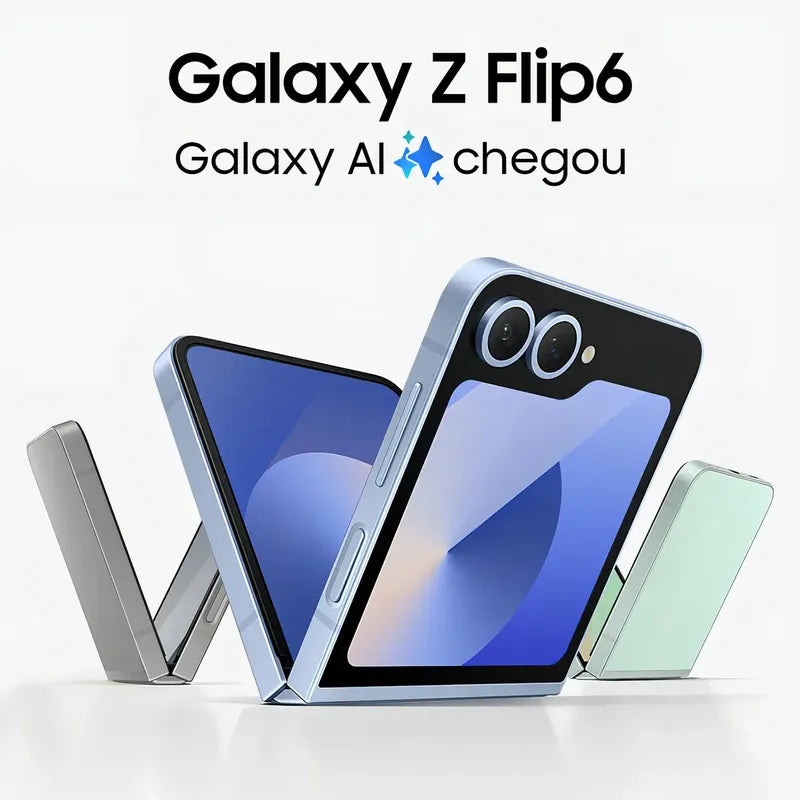 Teléfono Celular Samsung Galaxy Z Flip6 5g, 512 Gb, 12 Gb De Ram, Pantalla 6.7, Cámara. Dual+ Selfie De 50 Megapíxeles, Galaxy Air Blue - Excelente (Reacondicionado)