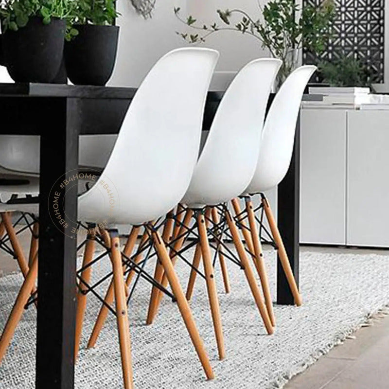 Silla Eames X4 Diseño Living Comedor Cocina X 4 Blancas Blanco