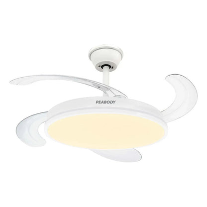 Ventilador De Techo Retráctil Con Luz 42 Dc Peabody Pe-vtrdc411b - Blanco 1.067 M Plástico 4