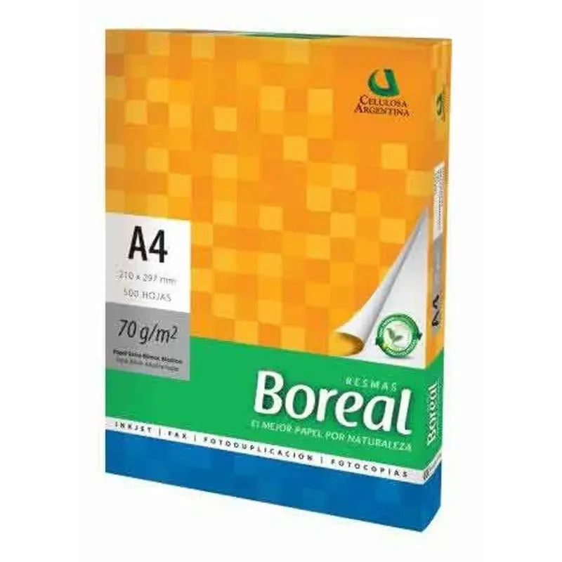 Resma A4 Boreal De 70 Grs Papel Obra 500 Hojas Blanco
