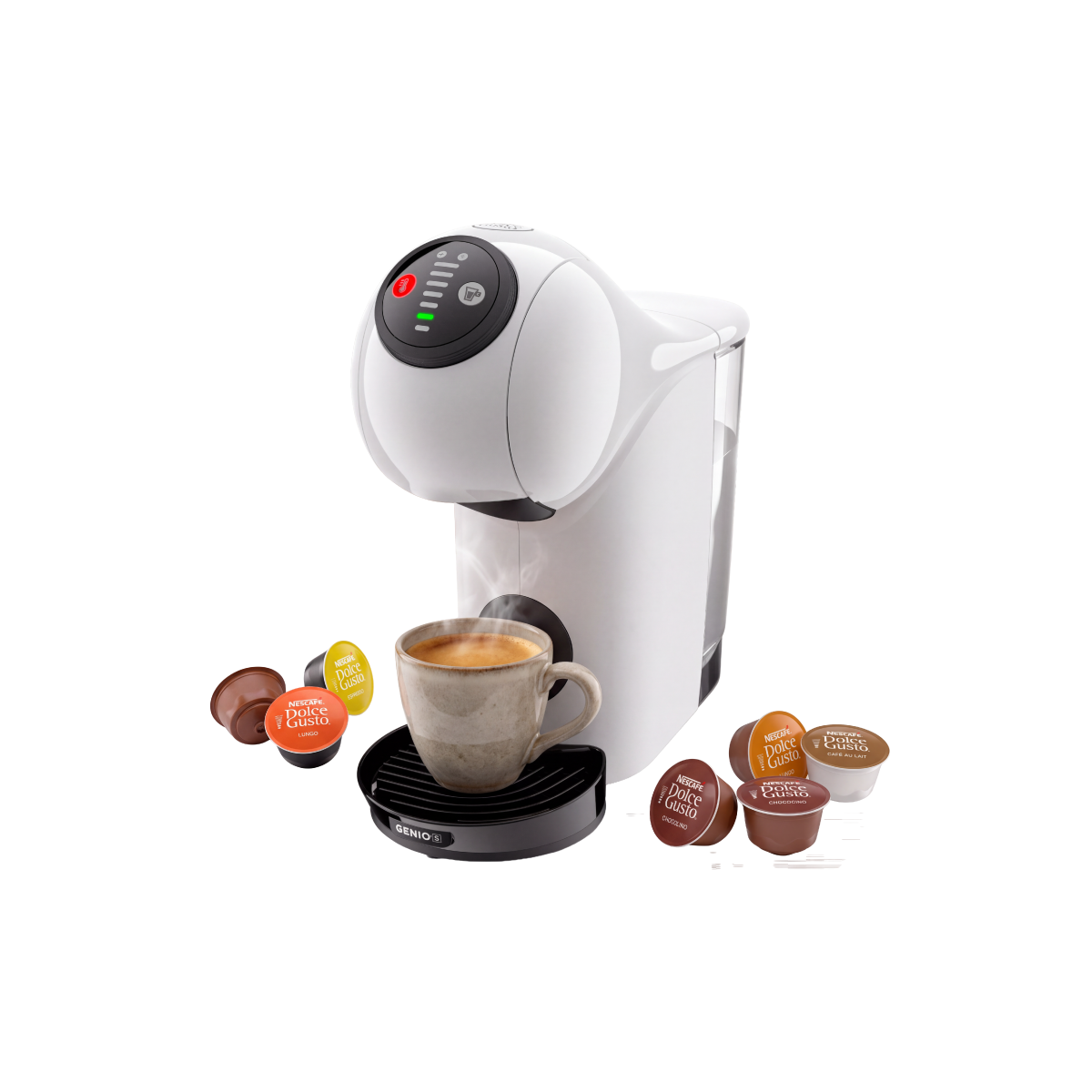 Cafetera Dolce Gusto Genio S Blanca + 2 Cajas de Cápsulas de regalo